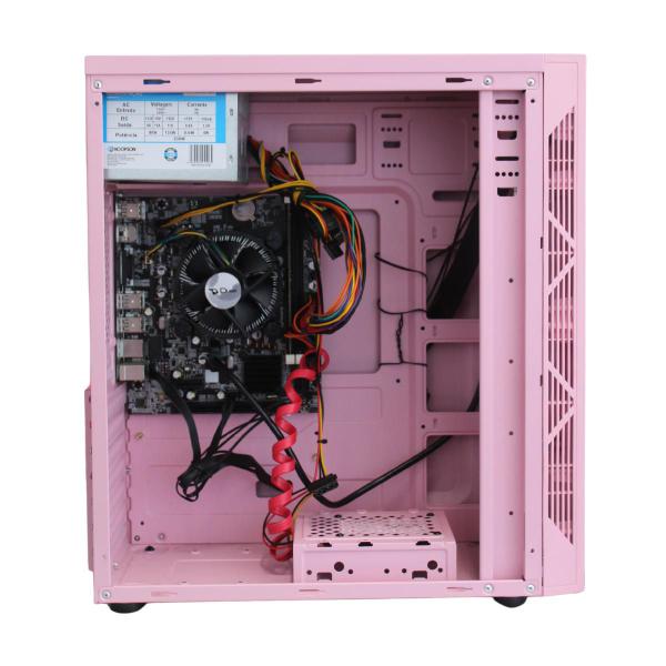 Imagem de Computador Cpu Rosa Core i3 4ª ger 4130 8gb ssd 1tb Kit teclado e Mouse - PC Master