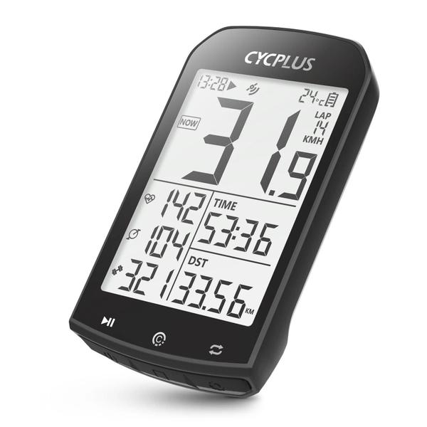 Imagem de Computador de Bicicleta Cycplus M1 com Bluetooth 5.0, ANT+ e GPS - Compatível com Garmin e Zwift