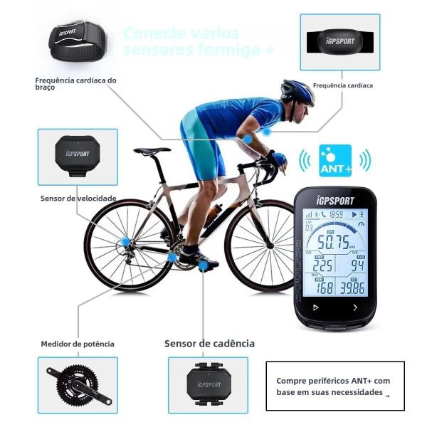 Imagem de Computador de Bicicleta GPS IGPSport BSC100S - Odômetro e Velocímetro com Tela Grande e Sensores