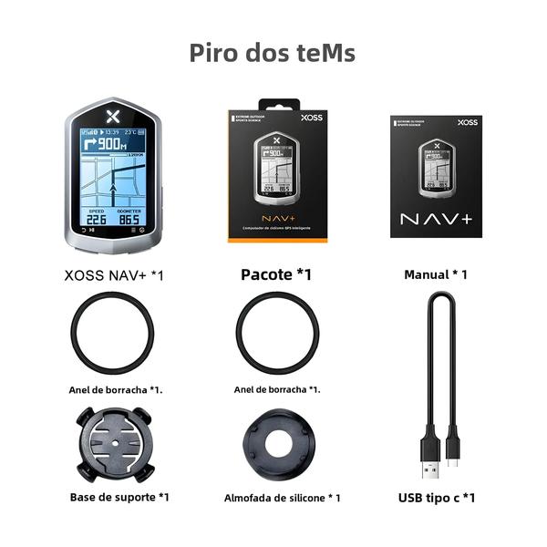 Imagem de Computador de Bicicleta GPS Sem Fio XOSS NAV+ - Mapa de Ciclismo e Navegação de Rota