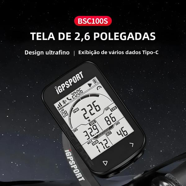 Imagem de Computador de Bicicleta Igpsport BSC100S - Velocímetro Sem Fio com Odômetro Digital