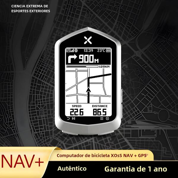 Imagem de Computador de Bicicleta XOSS NAV+ com GPS e ANT+ - Velocímetro Sem Fio, Mapas e Navegação