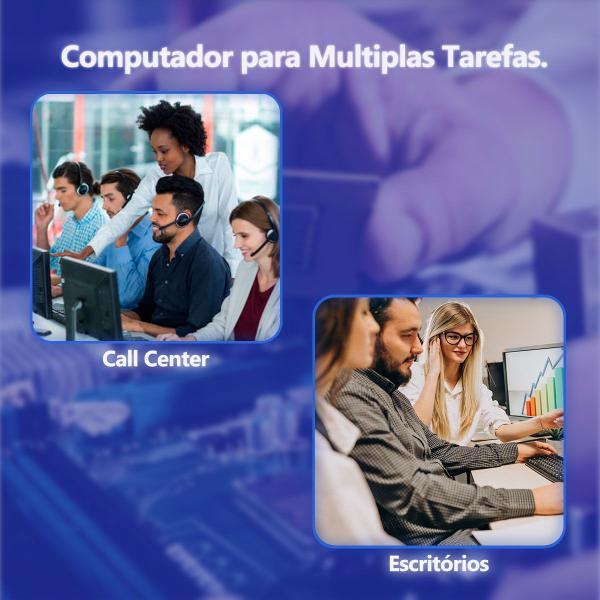 Computador Desktop, Intel Core I3 6º Geração, 8GB RAM, HD SSD 120GB, Conexões USB/VGA/HDMI/LAN/SOM Imagem de Computador Desktop, Intel Core I3 6º Geração, 8GB RAM, HD SSD 120GB, Conexões USB/VGA/HDMI/LAN/SOM