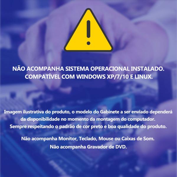 Computador Desktop, Intel Core I3 6º Geração, 8GB RAM, HD SSD 120GB, Conexões USB/VGA/HDMI/LAN/SOM Imagem de Computador Desktop, Intel Core I3 6º Geração, 8GB RAM, HD SSD 120GB, Conexões USB/VGA/HDMI/LAN/SOM