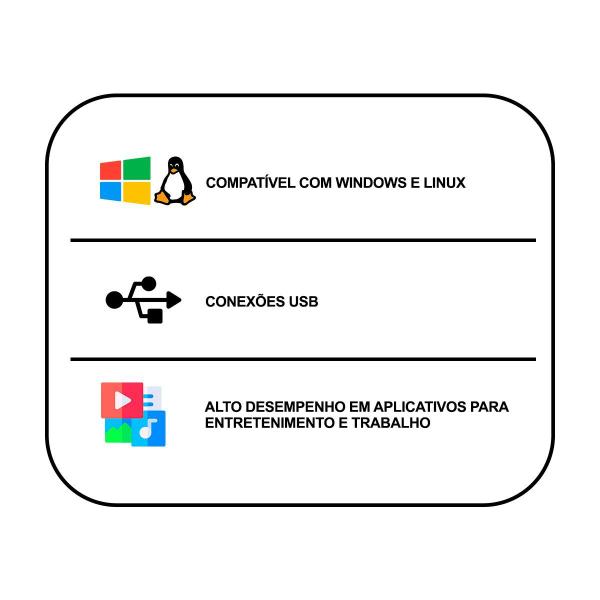 Imagem de Computador Desktop, Intel Core I3-7100 3.90 GHz, 4GB RAM DDR4, SSD 120GB, HDMI