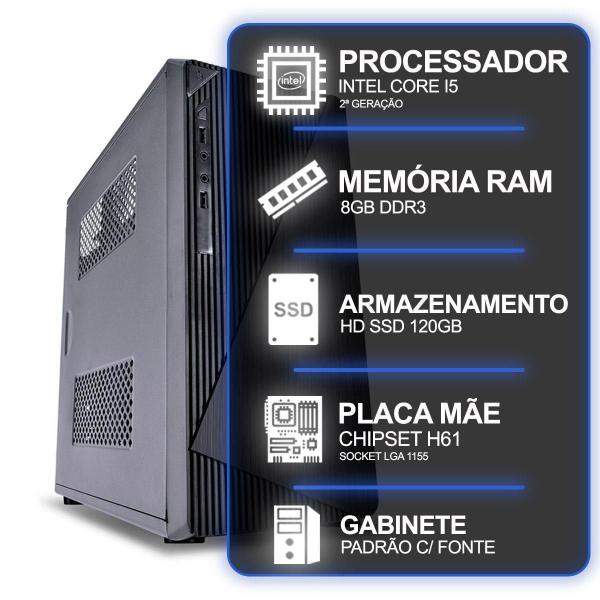 Imagem de Computador Desktop, Intel Core I5 2º Geração, 8Gb Ram, Hd