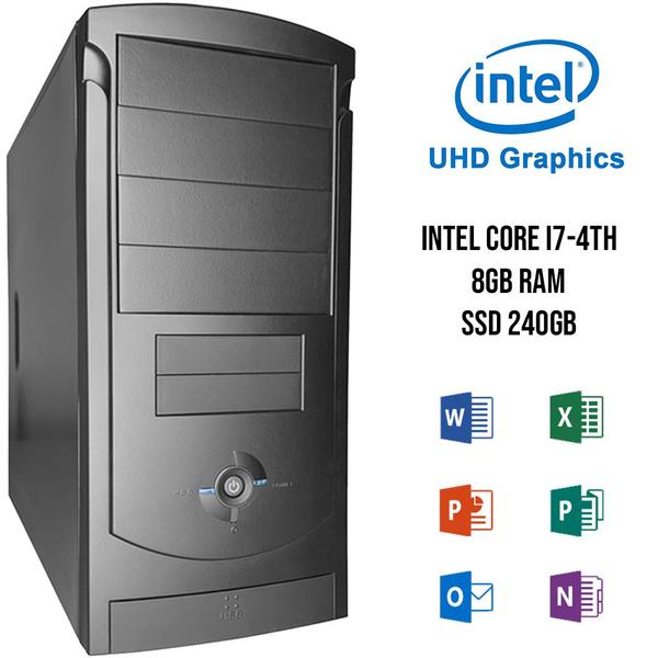 Imagem de Computador Escritório I7-4TH, H81 DDR3, 8GB RAM, SSD 240GB