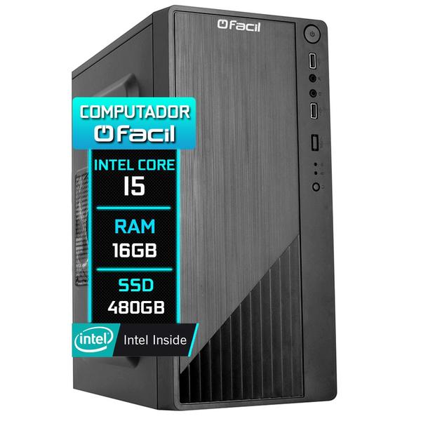 Computador Fácil H61 Intel Core i5 (2ª Geração) 16GB SSD 480GB - Fácil Computadores