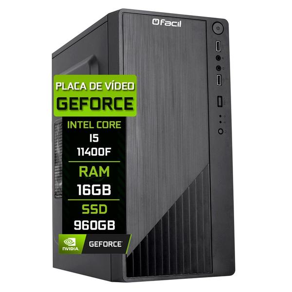 Computador Fácil Intel Core i5 11400f 16GB GEFORCE SSD 960GB - Fácil Computadores