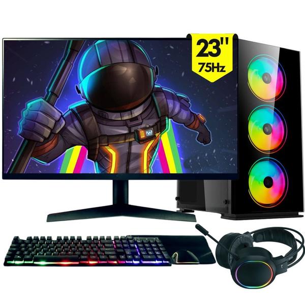 Imagem de Computador Gamer completo 2Eletro RGB, Intel Core i5, 16GB RAM, SSD 512GB, Fonte 500W, Monitor 23" 75Hz, Kit Gamer completo - PG2E-1019RG