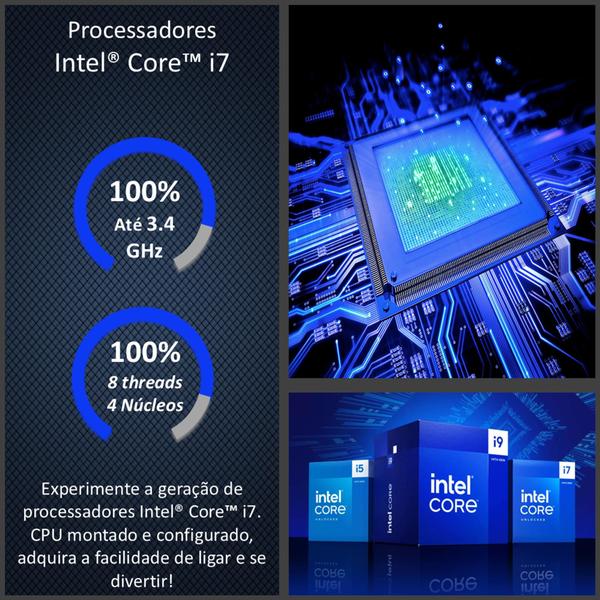 Imagem de Computador Gamer Intel Core i7 RAM 16GB SSD 480GB GEFORCE 4GB - ADVANCEDTECH