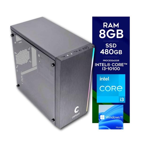 Imagem de Computador Intel Core i3 10ª Geração 8GB SSD 480GB Windows 11 SL Certo PC Smart II 4310