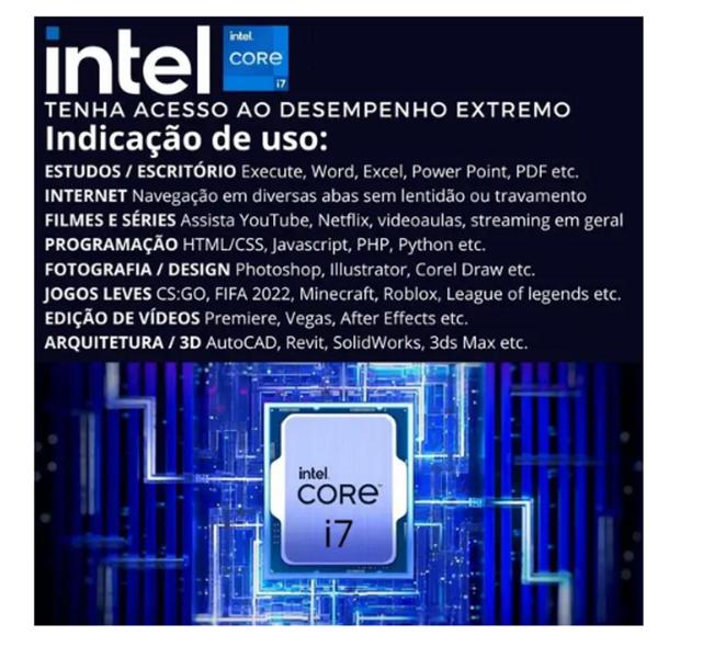 Imagem de Computador Intel Core i7 16GB SSD 480GB HDMI Full HD Áudio 5.1 canais