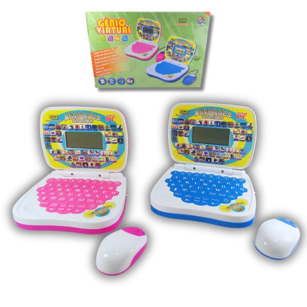 Imagem de Computador Notebook Laptop Infantil Educativo C/Mouse 2 em 1 Inglês/Português Menino Menina Criança