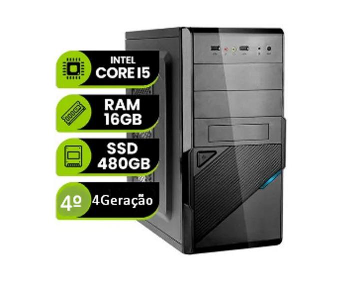 Imagem de Computador Pc Cpu Core i5 4ª Geração 16gb memória, Ssd 480GB - Windows 10 - MJB TECH - Intel