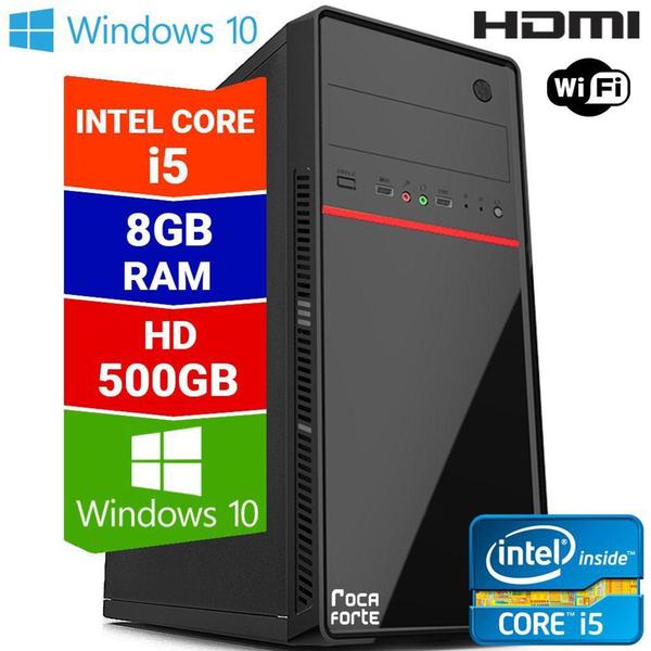 Imagem de Computador Pc Cpu Intel Core i5 Com Hdmi 8GB HD 500GB Windows 10 Wifi Desktop - Strong Tech