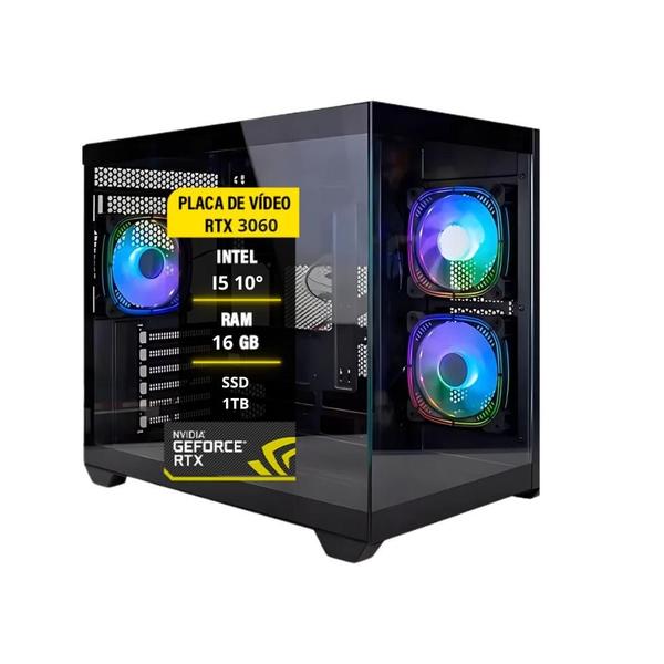 Imagem de Computador Pc Gamer I5 10 16Gb Ram Rtx 3060 12Gb Ssd1Tb