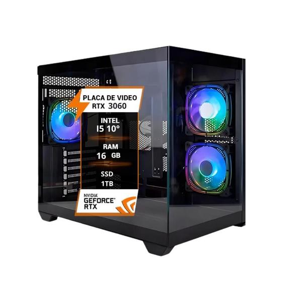 Imagem de Computador Pc Gamer I5 10 16Gb Ram Rtx 3060 12Gb Ssd1Tb