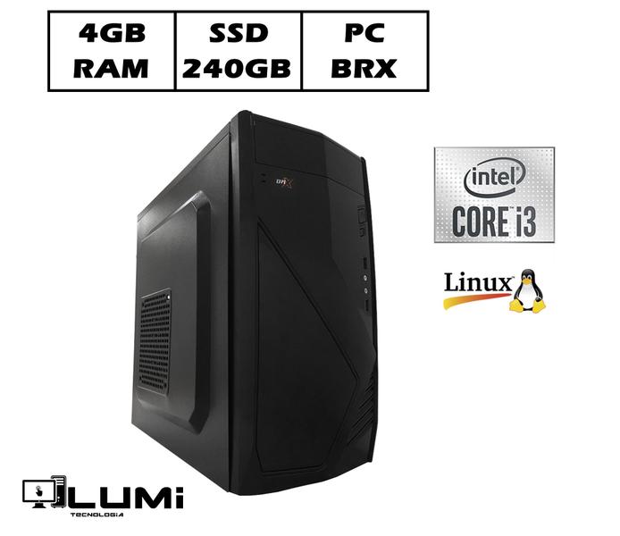 Imagem de Computador PC Intel Core i3 4GB SSD 240GB Linux - Lumitec