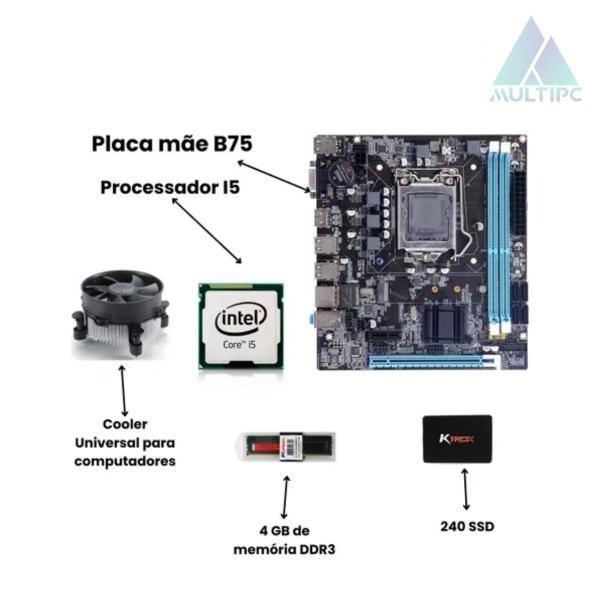 Imagem de Computador PC Intel Core I5 2400S  8GB  RAM 240 SSD Win10Pro