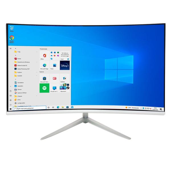 Imagem de Computador Pc Slim Intel Core i9 11ª Geração 32gb Ram Nvme 256gb GT 730 4gb Monitor 23" Curvo - Branco