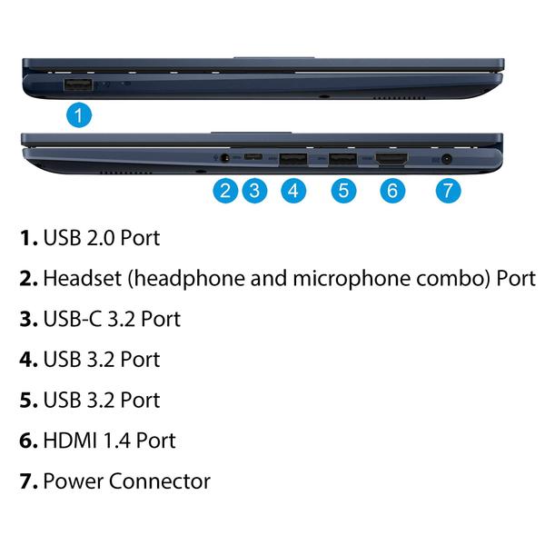 Imagem de Computador portátil ASUS Vivobook 14 FHD Intel i3-1215U 16 GB RAM 512 GB SSD