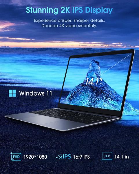 Imagem de Computador portátil CHUWI HeroBook Pro 14.1" 8 GB de RAM 256 GB SSD Windows 11