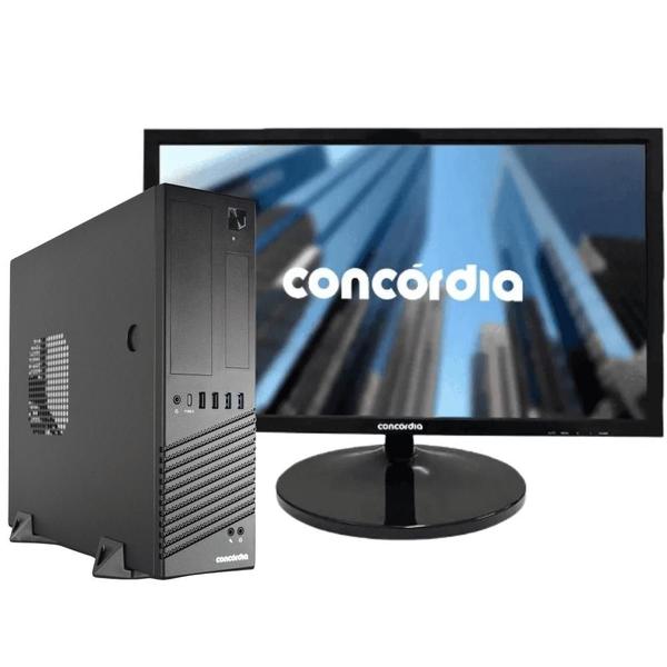 Computador SFF Concórdia Completo Com Monitor 21,5'' Processador Core i5 8GB SSD 480GB FreeDos
