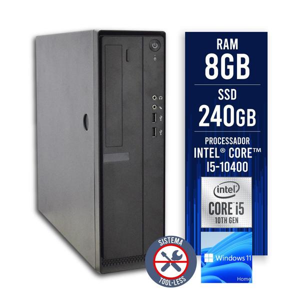 Imagem de Computador Slim Intel Core i5 10ª Geração 8GB SSD 240GB Windows 11 SL Certo PC Corporate 804