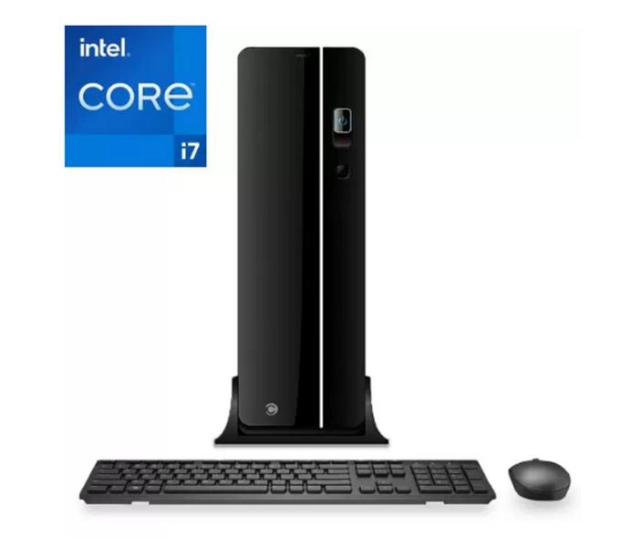 Imagem de Computador Slim Intel Core i7 16GB SSD 480GB mouse e teclado sem fios - MJB TECH