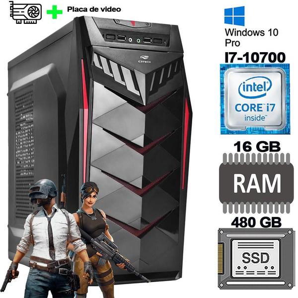 Imagem de Computadorgamer I7-10700 Ssd480Gb Ram16Gb Placavídeo1Gb