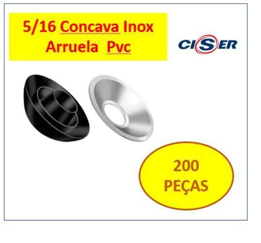 Imagem de Concava Zb + Arruela Ferro 5/16 Chupeta Pvc - 200 Pçs