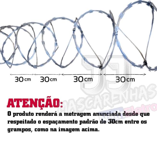 Imagem de Concertina dupla crimpada clipada cerca espiral 30cm - 10m