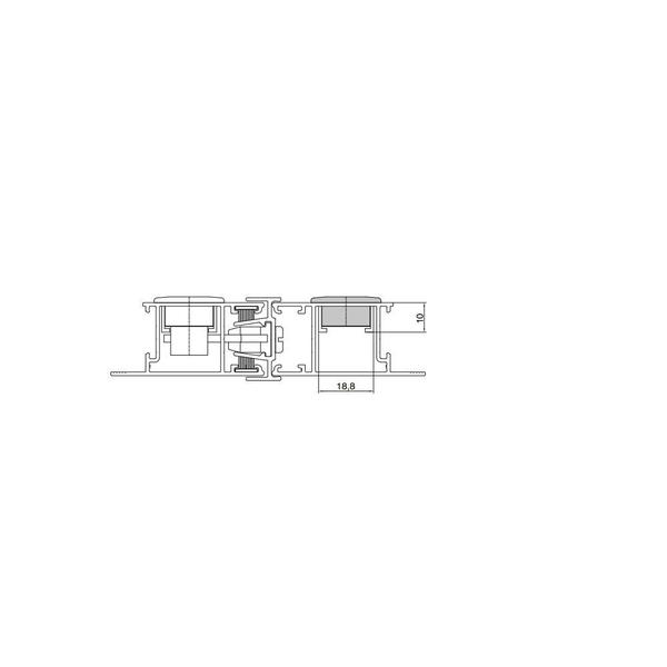 Imagem de CONCHA CEGA 158mm ALUMINIO FOSCO 741 GIESSE JANELA PORTA