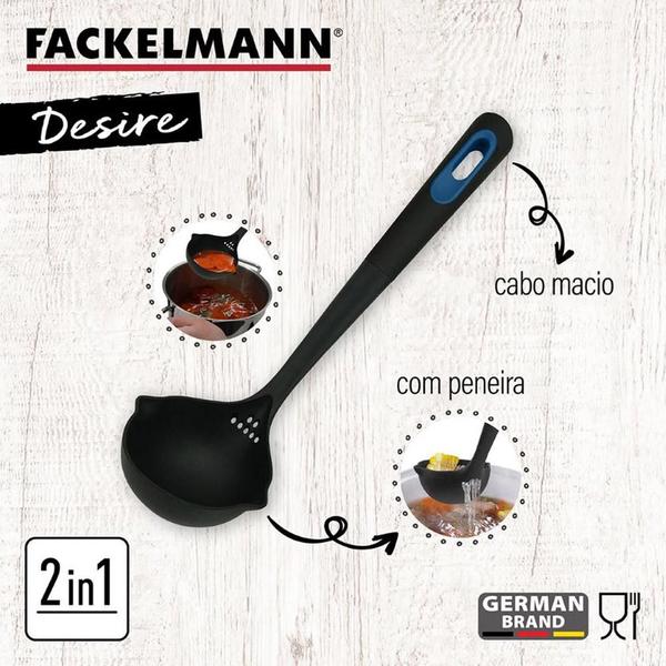 Imagem de Concha com cabo em silicone Fackelmann Desire 34cm Preta