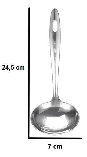 Imagem de Concha De Servir Pequena Aço Inox Servir E Cozinhar 24,5cm