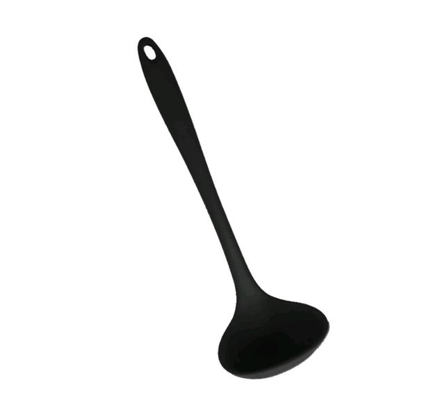 Imagem de Concha de Silicone Preto Antiaderente Para Feijão Sopa 28cm Utensilio de Cozinha