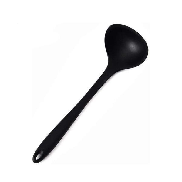 Imagem de Concha de Silicone Preto Antiaderente Para Feijão Sopa