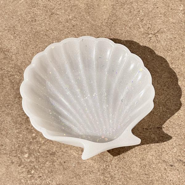 Imagem de Concha Do Mar Decorativa Para Pendurar Azul Laranja Branca