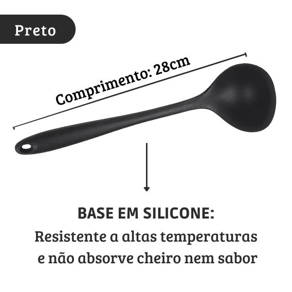 Imagem de Concha Em Silicone Maciço Utensílio 28cm Casa Cozinha Chef