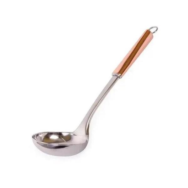 Imagem de Concha Inox Rose Gold  Para servir Feijão Caldos Sopas Molhos Genova Kehome Cozinha Restaurante