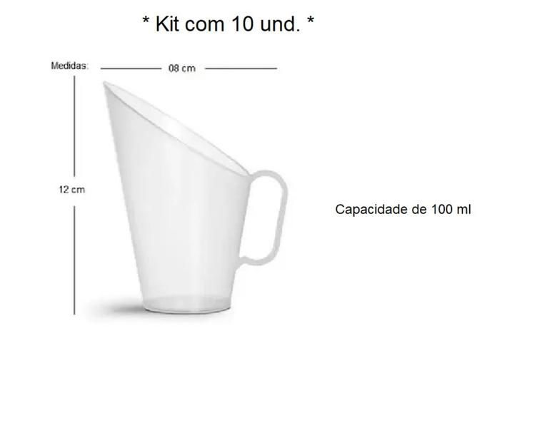 Imagem de Concha Para Cereais Plastica 100 Ml - Kit 10 Peças (12x8cm)