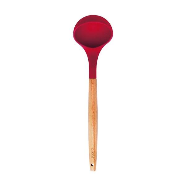 Imagem de Concha Silicone Bambu 32cm Utensílio Cozinha Feijão Sopa