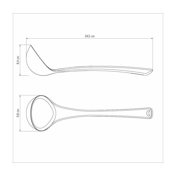 Imagem de Concha Silicone Profissional Multiuso Cozinha Grande 34,5cm