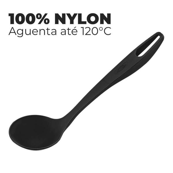 Imagem de Concha Terrina Feijão Nylon Wavy Preto 29,5Cm Brinox