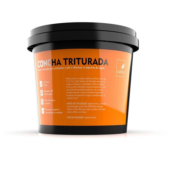 Imagem de Concha Triturada Cubos 3kg - 2,2 Litros