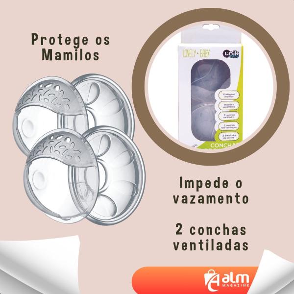 Imagem de Conchas Protetores De Amamentação Silicone Macio Livre BPA - Unik Baby