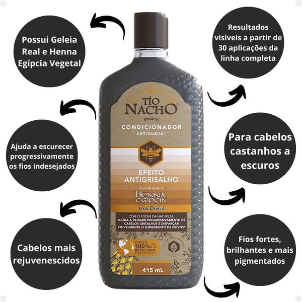 Imagem de Condicionador Antiqueda Tio Nacho Efeito Antigrisalho 415ml