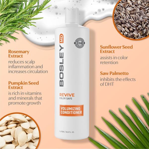 Imagem de Condicionador BosleyMD BosRevive Volumizing 1L para cabelos finos