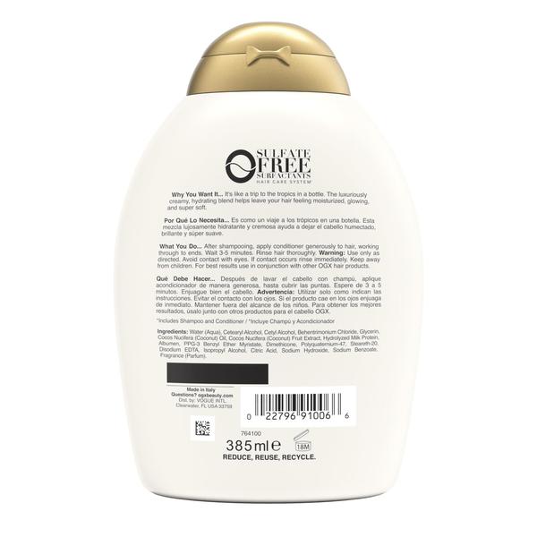 Imagem de Condicionador de cabelo OGX Nourishing Coconut Milk 385ml sem sulfato